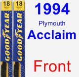 Front Wiper Blade Pack for 1994 Plymouth Acclaim - Premium