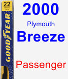 Passenger Wiper Blade for 2000 Plymouth Breeze - Premium