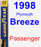 Passenger Wiper Blade for 1998 Plymouth Breeze - Premium