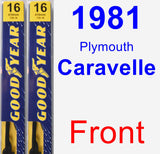 Front Wiper Blade Pack for 1981 Plymouth Caravelle - Premium