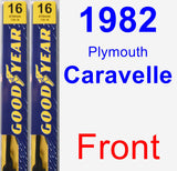 Front Wiper Blade Pack for 1982 Plymouth Caravelle - Premium