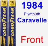 Front Wiper Blade Pack for 1984 Plymouth Caravelle - Premium