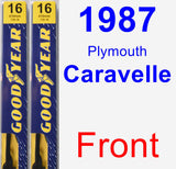 Front Wiper Blade Pack for 1987 Plymouth Caravelle - Premium