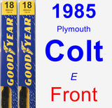 Front Wiper Blade Pack for 1985 Plymouth Colt - Premium