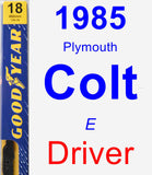 Driver Wiper Blade for 1985 Plymouth Colt - Premium