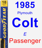 Passenger Wiper Blade for 1985 Plymouth Colt - Premium