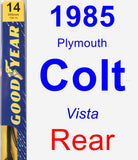 Rear Wiper Blade for 1985 Plymouth Colt - Premium