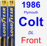 Front Wiper Blade Pack for 1986 Plymouth Colt - Premium