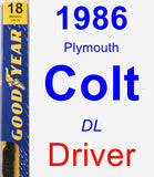 Driver Wiper Blade for 1986 Plymouth Colt - Premium