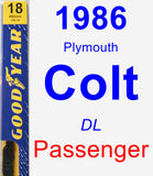 Passenger Wiper Blade for 1986 Plymouth Colt - Premium