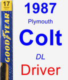 Driver Wiper Blade for 1987 Plymouth Colt - Premium