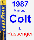 Passenger Wiper Blade for 1987 Plymouth Colt - Premium