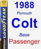 Passenger Wiper Blade for 1988 Plymouth Colt - Premium