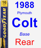 Rear Wiper Blade for 1988 Plymouth Colt - Premium