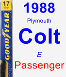 Passenger Wiper Blade for 1988 Plymouth Colt - Premium