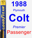 Passenger Wiper Blade for 1988 Plymouth Colt - Premium