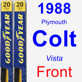 Front Wiper Blade Pack for 1988 Plymouth Colt - Premium