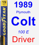 Driver Wiper Blade for 1989 Plymouth Colt - Premium