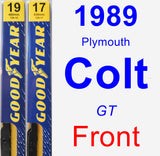 Front Wiper Blade Pack for 1989 Plymouth Colt - Premium