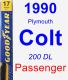 Passenger Wiper Blade for 1990 Plymouth Colt - Premium