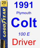 Driver Wiper Blade for 1991 Plymouth Colt - Premium