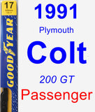 Passenger Wiper Blade for 1991 Plymouth Colt - Premium