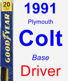 Driver Wiper Blade for 1991 Plymouth Colt - Premium