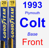 Front Wiper Blade Pack for 1993 Plymouth Colt - Premium