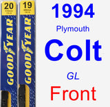 Front Wiper Blade Pack for 1994 Plymouth Colt - Premium