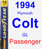 Passenger Wiper Blade for 1994 Plymouth Colt - Premium