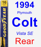 Rear Wiper Blade for 1994 Plymouth Colt - Premium