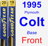 Front Wiper Blade Pack for 1995 Plymouth Colt - Premium