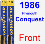 Front Wiper Blade Pack for 1986 Plymouth Conquest - Premium