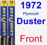 Front Wiper Blade Pack for 1972 Plymouth Duster - Premium