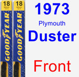 Front Wiper Blade Pack for 1973 Plymouth Duster - Premium