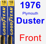 Front Wiper Blade Pack for 1976 Plymouth Duster - Premium