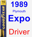 Driver Wiper Blade for 1989 Plymouth Expo - Premium