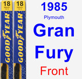 Front Wiper Blade Pack for 1985 Plymouth Gran Fury - Premium