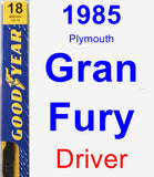 Driver Wiper Blade for 1985 Plymouth Gran Fury - Premium