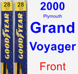 Front Wiper Blade Pack for 2000 Plymouth Grand Voyager - Premium
