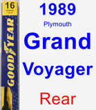 Rear Wiper Blade for 1989 Plymouth Grand Voyager - Premium