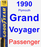 Passenger Wiper Blade for 1990 Plymouth Grand Voyager - Premium