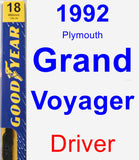 Driver Wiper Blade for 1992 Plymouth Grand Voyager - Premium