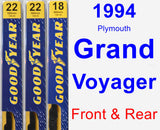 Front & Rear Wiper Blade Pack for 1994 Plymouth Grand Voyager - Premium