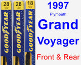 Front & Rear Wiper Blade Pack for 1997 Plymouth Grand Voyager - Premium