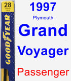 Passenger Wiper Blade for 1997 Plymouth Grand Voyager - Premium