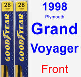 Front Wiper Blade Pack for 1998 Plymouth Grand Voyager - Premium