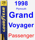 Passenger Wiper Blade for 1998 Plymouth Grand Voyager - Premium