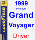 Driver Wiper Blade for 1999 Plymouth Grand Voyager - Premium
