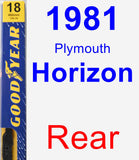 Rear Wiper Blade for 1981 Plymouth Horizon - Premium